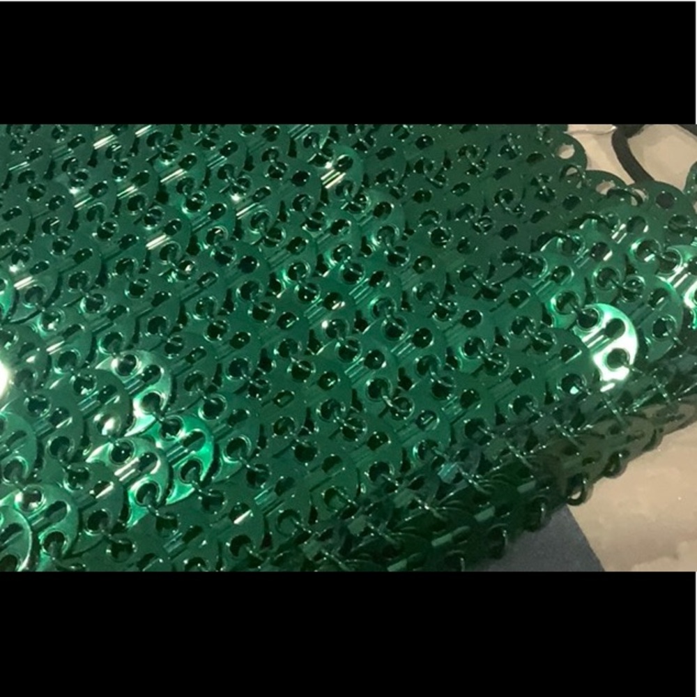 Paco Rabanne Dark Green Chain-Link Mini Bag